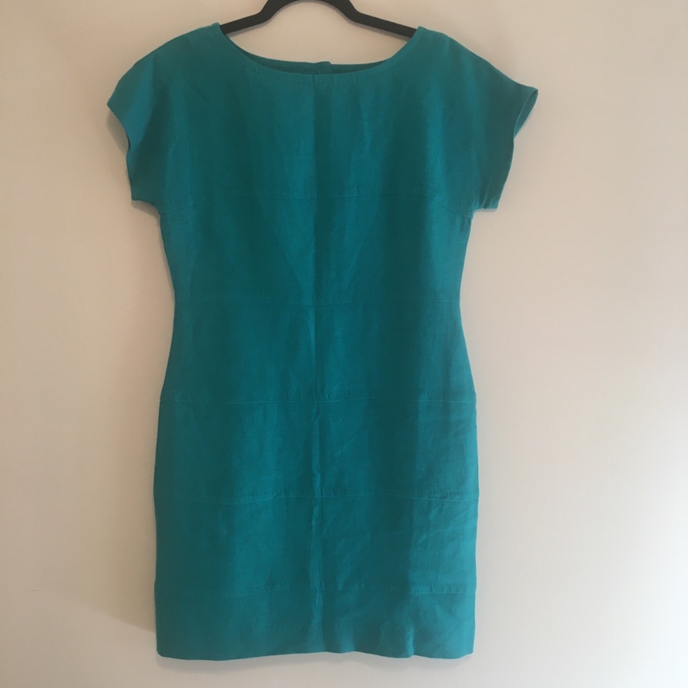 Banana Republic Aqua Linen Dress